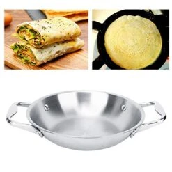 Frying Pan Stainless Steel Pot With Handle Kitchen Tool Suitable For Home Restaurant -Wilton Shop 51GrzAlOZRL 1