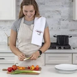 Ller Home & Kitchen Funny Kitchen Towels With Sayings. 4pc Kitchen Towel Set, Fun Pun Gadget Design - Waffle Weave Towel, Decorative Funny Dish Towels For Mom. Cute Kitchen Towels For Gifts -Wilton Shop 51Gty5tGzSS