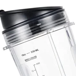 Blender Replacement Cups For Ninja Blender, 18OZ Cup With 2 Sip Seal Lids & 2 Rubber Gaskets, Compatible With Nutri Ninja Auto IQ Series Blenders 900w/1000w (2 Pack) -Wilton Shop 51GzBqDPrGL