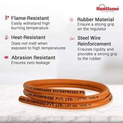 Unflame Crown Glass Top 2 Burner Gas Stove Manual Ignition, Black (Gas Stove + Hose Pipe) -Wilton Shop 51H2SUM6jzL