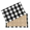 Set Of 4 Christmas Placemats For Dining Table, Water-Resistant Place Mats, Fall Buffalo Plaid Check Table Mats, Reversible Cotton Burlap For Holiday Table Decoration, Black White Buffalo Plaid -Wilton Shop 51H3ItRFPbL