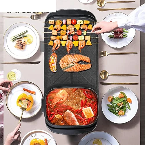 ALONCEtg Stockpots Multi Functional Hot Pot, Electric Hot Pot, Household Barbecue Pot, Electric Barbecue Pan, Non Stick Electric Barbecue Pan 4 ALONCEtg Stockpots Multi Functional Hot Pot, Electric Hot Pot, Household Barbecue Pot, Electric Barbecue Pan, Non Stick Electric Barbecue Pan - Image 2