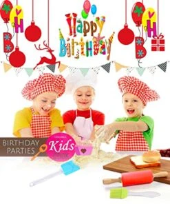 Kids Cooking And Baking Set Real Baking Gift Includes Kids Apron,Chef Hat,Oven Mitt&Utensil,Recipes For The Curious Young Junior Chef -Wilton Shop 51H5WtXXXoL