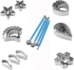 24pcs Gumpaste Petal&Calyx Cutters Set,4pcs Modelling Tools,Stainless Steel Fondant Mold Sugarcraft Flower For Cake Decorating -Wilton Shop 51H8M ojgjL. AC