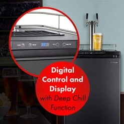 Kegco 3PK309X-2 Keg Dispenser, 2 Tap, Black Stainless Steel -Wilton Shop 51H8u2v19AL