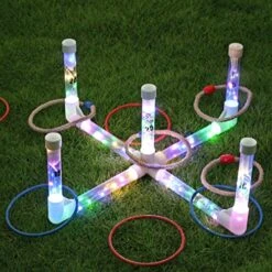 CANAFA Games For Kids With Led Lights Outdoor Yard Game For Adults & Family Easy To Set Up W/Compact Carry Coordination Games For Toddlers -Wilton Shop 51HGXxvs54L
