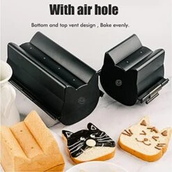 Bread Pan For Baking - Aluminized Bread And Loaf Tins Non Stick Bread Mold Cute Cat Shaped Loaf Pan Baking Tool For DIY Cakes Biscuits (12.7*12*11cm) 11 Bread Pan For Baking - Aluminized Bread And Loaf Tins Non Stick Bread Mold Cute Cat Shaped Loaf Pan Baking Tool For DIY Cakes Biscuits (12.7*12*11cm) -Wilton Shop 51HJ8PCocIS