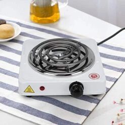 1000W Household Mini Portable Electric Stove Heater Heating Plate For Coffee Tea White (US 110V) -Wilton Shop 51HRPsxzrQL