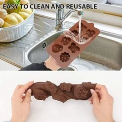 4 Pieces Easter Silicone Mold Egg Bunny Duck Flower Insect Silicone Mold Chocolate Candy Molds For Party Jelly Ice Cube Home Baking Cupcake Holiday Decorations, 45 Cavities In Total -Wilton Shop 51HVrxojBIL