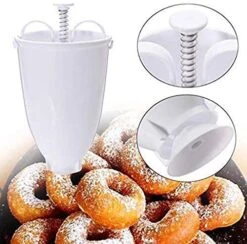 Plastic Doughnut Donut Maker Machine Mold DIY Tool Kitchen Pastry Making Bake Ware Stainless Steel White -Wilton Shop 51HazDoy7xL