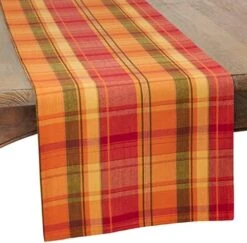 Harvest Plaid 2 Layers Reversible Design Terracotta Cotton Placemats 13" W X 19" L, Set Of 4 - Autumn Plaid Table Mats For Home Decor, Thanksgiving, Holiday And Special Occasion -Wilton Shop 51HepbXal8L. AC