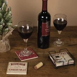 By Kathy 35940 Absorbent Stone Coaster Set, Believe 14 By Kathy 35940 Absorbent Stone Coaster Set, Believe -Wilton Shop 51HjMPipI6L