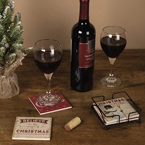 By Kathy 35940 Absorbent Stone Coaster Set, Believe 5 By Kathy 35940 Absorbent Stone Coaster Set, Believe - Image 3