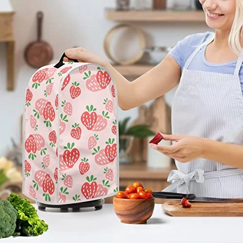 DISNIMO Strawberry Mixer Blender Cover Kitchen Appliance Cover Anti Fingerprint Keep Clean Dust Proof Fitted Stain Resistant For Household 5 DISNIMO Strawberry Mixer Blender Cover Kitchen Appliance Cover Anti Fingerprint Keep Clean Dust Proof Fitted Stain Resistant For Household - Image 3