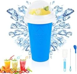 Slushie Maker Cup - TIK TOK Quick Frozen Magic Cup, Double Layers Slushie Cup, DIY Homemade Squeeze Icy Cup, Fasting Cooling Make And Serve Slushy Cup For Milk Shake, Smoothies, Slushies - Blue -Wilton Shop 51Hquo2eFrL. AC