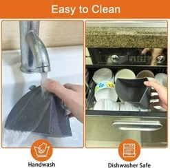 Slow Cooker Liners, Silicone Slow Cooker Liner Slow Cooker Divider Insert BPA Free, Dishwasher Safe Fit 6QT (2 Count, Grey) -Wilton Shop 51HwPY5IB5L