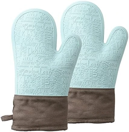Oven Mitts And Pot Holders Sets, Silicone Oven Mitts Heat Resistant 600F, Oven Mitt Set Soft Lining Good Grip, Oven Gloves And Trivet Mats 4 Piece Set, Aqua Sky 11 Oven Mitts And Pot Holders Sets, Silicone Oven Mitts Heat Resistant 600F, Oven Mitt Set Soft Lining Good Grip, Oven Gloves And Trivet Mats 4 Piece Set, Aqua Sky - Image 9