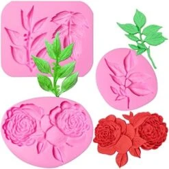 Rose Silicone Fondant Molds, Large Flower With Leaf Chocolate Mold, For Rural Cake Decorating, Cupcake Topper, Candy, Sugarcraft, Polymer Clay, Crafting, Resin, In Wedding And Birthday Cake -Wilton Shop 51I0lFtQZL. AC