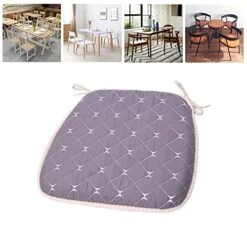 Chair Cushions For Dining Chair Gray Chair Pad With Ties Memory Foam Dining Chair Pad And Seat Cushion With Machine Washable Cover [17.3 X 16.6 Inches] -Wilton Shop 51ICQ7R9bEL