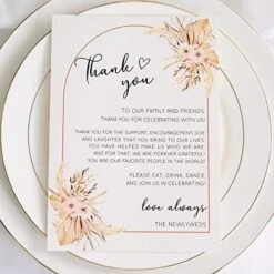 Wedding Thank You Place Setting Cards, 50 Pieces Place Cards For Table Setting, Table Place Cards For Wedding Favors, Receptions, Dinner Parties, Events And Celebrations (4 X 6 In, Floral) 30 Wedding Thank You Place Setting Cards, 50 Pieces Place Cards For Table Setting, Table Place Cards For Wedding Favors, Receptions, Dinner Parties, Events And Celebrations (4 X 6 In, Floral) -Wilton Shop 51ICs31vhPL. AC