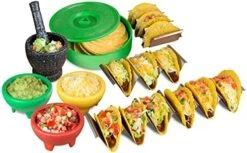 Taco Tuesday 3-Piece Bowl Set In Red, Yellow, Green, Made Of Durable Dishwasher Safe Plastic, Perfect For Salsa, Guacamole, Queso, Condiments & Dipping Sauces, 1-Cup -Wilton Shop 51IDfwnyjjL. AC