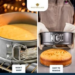 KCMCHB63 18 Cm Springform Cake Tin With Loose Base And PFOA Free Non Stick, Robust 1 Mm Carbon Steel, 7 Inch Round Pan, Grey -Wilton Shop 51IHAZtfUXL