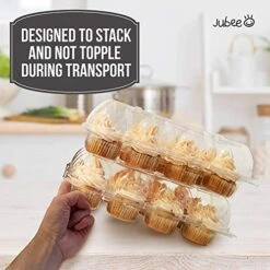 6 Cupcake Disposable Plastic Containers – 12 Compartment Clear Holders For Regular Sized Muffins, Bulk Of Dozen Count Boxes -Wilton Shop 51IHsBcGmHL