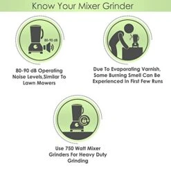 Blue Leaf Platinum 550 Watts 3 Jar Indian Mixer Grinder 110 Volts