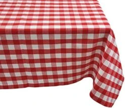 100% Cotton Checkered Buffalo Tablecloth - Washable Table Cover Perfect For Any Occasion Indoors Or Outdoors Red And White 52 X 52 -Wilton Shop 51IRySuzsL. AC 1