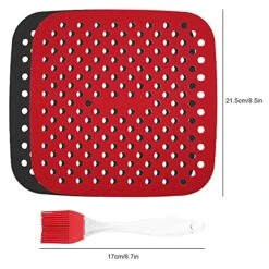 2 Pcs Air Fryer Liners,Sonku Non-Stick 8.5 Inch Square Mats For Airfryers Oven Pressure Cooker -Wilton Shop 51IgsRIk85S