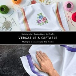 Kitchen Dish Towels Set Of 12-Tea Towels 100% Cotton. Large Dish Cloths 28"x20" Soft And Absorbent. White With Blue, Green And Red Stripes, 4 Of Each. There's No Substitute For Quality -Wilton Shop 51IiRO4qkJL