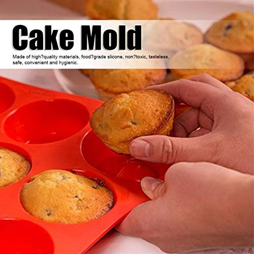 RAKUTE Muffin Pan, 12 Cups Cupcake Pan Silicone Muffin Tin Easy Release For Baking DIY Making Cakes Cornbread Quiche Muffin Egg Cups Pan 3 RAKUTE Muffin Pan, 12 Cups Cupcake Pan Silicone Muffin Tin Easy Release For Baking DIY Making Cakes Cornbread Quiche Muffin Egg Cups Pan