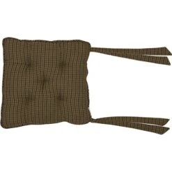 Tea Cabin Chair Pad Patchwork Log Cabin Country Rustic Lodge Design, Moss Green And Deep Red -Wilton Shop 51IzwM74iuL