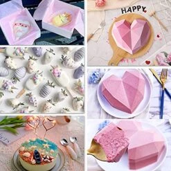 Heart Shaped Chocolate Mold Set Includes Chocolate Heart Mold,Round Cylinder Candy Mold,Cavities Heart Mold,Piping Bag,Wood Hammer,Chocolate Bomb Mold,Diamond Heart Mousse Cake Mold Tray 12 Heart Shaped Chocolate Mold Set Includes Chocolate Heart Mold,Round Cylinder Candy Mold,Cavities Heart Mold,Piping Bag,Wood Hammer,Chocolate Bomb Mold,Diamond Heart Mousse Cake Mold Tray -Wilton Shop 51J3HkPKUwS