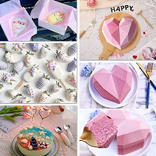 Heart Shaped Chocolate Mold Set Includes Chocolate Heart Mold,Round Cylinder Candy Mold,Cavities Heart Mold,Piping Bag,Wood Hammer,Chocolate Bomb Mold,Diamond Heart Mousse Cake Mold Tray 7 Heart Shaped Chocolate Mold Set Includes Chocolate Heart Mold,Round Cylinder Candy Mold,Cavities Heart Mold,Piping Bag,Wood Hammer,Chocolate Bomb Mold,Diamond Heart Mousse Cake Mold Tray - Image 5