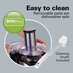 Hamilton Beach Juicer Machine, Centrifugal Extractor Big Mouth 3” Feed Chute For Whole Fruits & Vegetables, Easy To Clean, 2 Speeds, 800 Watts, BPA Free, Black And Silver (67750) 12 Hamilton Beach Juicer Machine, Centrifugal Extractor Big Mouth 3” Feed Chute For Whole Fruits & Vegetables, Easy To Clean, 2 Speeds, 800 Watts, BPA Free, Black And Silver (67750) -Wilton Shop 51JCxu9cheL