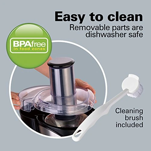 Hamilton Beach Juicer Machine, Centrifugal Extractor Big Mouth 3” Feed Chute For Whole Fruits & Vegetables, Easy To Clean, 2 Speeds, 800 Watts, BPA Free, Black And Silver (67750) 6 Hamilton Beach Juicer Machine, Centrifugal Extractor Big Mouth 3” Feed Chute For Whole Fruits & Vegetables, Easy To Clean, 2 Speeds, 800 Watts, BPA Free, Black And Silver (67750) - Image 4