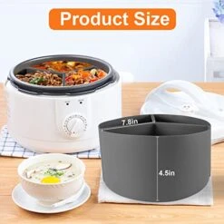 3 Grids Crock Pot Divider Insert,Slow Cooker Divider Liner Fit 6 QT Crock Pot, Reusable & Leakproof Silicone Crock Pot Divider, Dishwasher Safe Cooking Liner For 6 Quart Pot -Wilton Shop 51JSFIdNwfL
