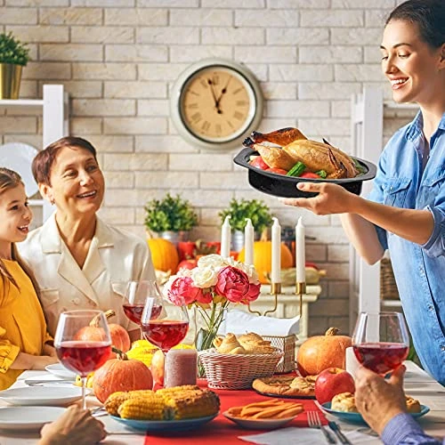 Granite Roaster Pan 13 Inch Multi Use Oval Roaster With Lid Small Granite Roaster Pot For Turkey, Small Chicken, Roast Baking Pan, Black Speckled Enamel Cookware, Roast 7 Lb Birds 5 Granite Roaster Pan 13 Inch Multi Use Oval Roaster With Lid Small Granite Roaster Pot For Turkey, Small Chicken, Roast Baking Pan, Black Speckled Enamel Cookware, Roast 7 Lb Birds - Image 3