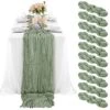 10 Pcs Sage Green Cheesecloth Table Runner 10FT, Gauze Table Runner For Wedding Reception Sheer Bridal Shower Birthday Party Boho Table Decoration, Rustic Romantic Wedding Runner 1 10 Pcs Sage Green Cheesecloth Table Runner 10FT, Gauze Table Runner For Wedding Reception Sheer Bridal Shower Birthday Party Boho Table Decoration, Rustic Romantic Wedding Runner -Wilton Shop 51JcW3hhAjL
