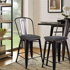 Baibu Super Soft Metal Dining Chair Pads Bar Stool Cushion With Ties For Metal Chairs Or Bar Stools - One Cushion Only (Gray Black, 14x14x1.5in) -Wilton Shop 51Jj4asO6CL