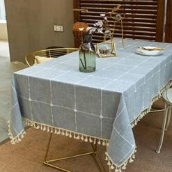 Tablecloth, Rectangle Table Cloth Linen Wrinkle Free Anti-Fading Tablecloths Washable Dust-Proof Table Cover For Kitchen Dinning Party (Rectangle/Oblong, 55''x70'',4-6 Seats, Gray) 27 Tablecloth, Rectangle Table Cloth Linen Wrinkle Free Anti-Fading Tablecloths Washable Dust-Proof Table Cover For Kitchen Dinning Party (Rectangle/Oblong, 55''x70'',4-6 Seats, Gray) -Wilton Shop 51JngYbX55L. AC