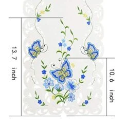 Spring Butterfly And Floral Table Runners, Dresser Scarf (Blue, 14 × 90 Inch) -Wilton Shop 51JnyKIjCXL