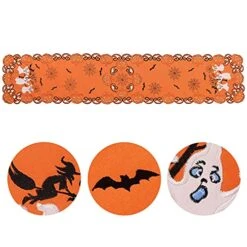 Embroidered Spooky And Scary Halloween Ghost Table Runner (14 × 69 Inches) -Wilton Shop 51JoG2eFPOS