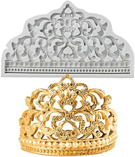 Crown Cake Fondant Molds - Sugarcraft Crown Baroque Style Silicone Mold For Cupcake Topper Chocolate Candy Pastry Jewelry Clay Cake Decorating… 10 Crown Cake Fondant Molds - Sugarcraft Crown Baroque Style Silicone Mold For Cupcake Topper Chocolate Candy Pastry Jewelry Clay Cake Decorating… - Image 8