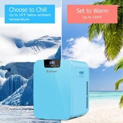 20L Compact Mini Refrigerator, 16℉-149℉ Portable Cooler Warmer Fridge With Digital Temperature Control For Cosmetics, Makeup, Single Door Skincare Fridge For Car, Home, Office, Dorm(Blue) 11 20L Compact Mini Refrigerator, 16℉-149℉ Portable Cooler Warmer Fridge With Digital Temperature Control For Cosmetics, Makeup, Single Door Skincare Fridge For Car, Home, Office, Dorm(Blue) -Wilton Shop 51Jz3dKnaQL