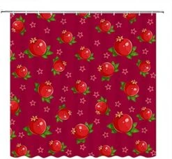 Strawberry Design Shower Curtain Fruit Bathroom Curtains Summer Bath Curtain Cute Strawberry Curtain W 60" L 72" For Kids Boys Girls Teens -Wilton Shop 51K0BEvkDjL. AC