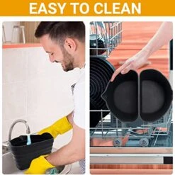 Slow Cooker Liners For Crockpot 6-Quart, Crock Pot Liners, Silicone Slow Cooker Liner For CrockPot, Slow Cooker Divider Insert, Reusable Slow Cooker Bags Liners Fit 6 Qt Oval Liner Or Round Pot (2 X Black) -Wilton Shop 51K7mtdHICL