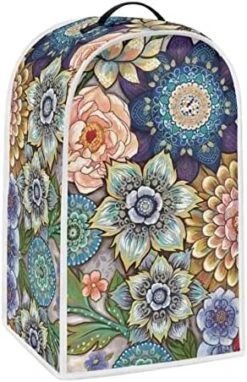 Annejudy Colorful Hippie Mushroom Blender Cover Dust Cover,Stand Mixer Or Coffee Maker Appliance Cover Dust Proof Mixer Accessories Food Processor Juice Cover Washable -Wilton Shop 51K8UR6wRkL. AC