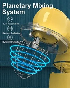 Angel Electric Stand Mixer, 5.5 Quarts, Dough Hook, Flat Beater, Wire Whisk Attachments, 10+P Speeds With Splash Guard, Yellow With DIY STICKERS 16 Angel Electric Stand Mixer, 5.5 Quarts, Dough Hook, Flat Beater, Wire Whisk Attachments, 10+P Speeds With Splash Guard, Yellow With DIY STICKERS -Wilton Shop 51KB9rARtzL
